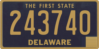 DE license plate 243740