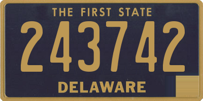 DE license plate 243742