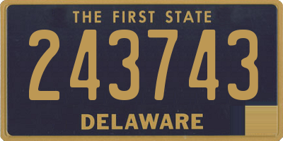 DE license plate 243743