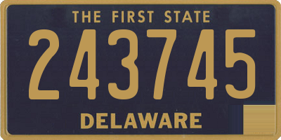 DE license plate 243745