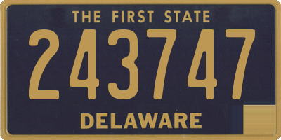 DE license plate 243747