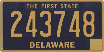 DE license plate 243748