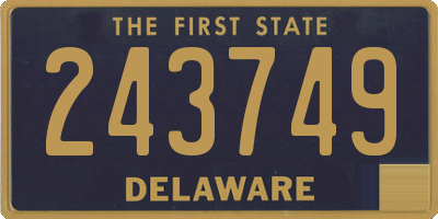DE license plate 243749