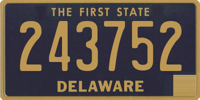 DE license plate 243752