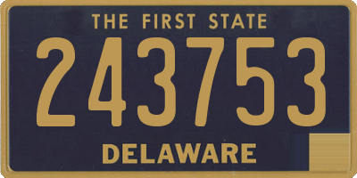 DE license plate 243753