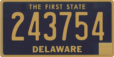 DE license plate 243754