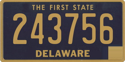 DE license plate 243756