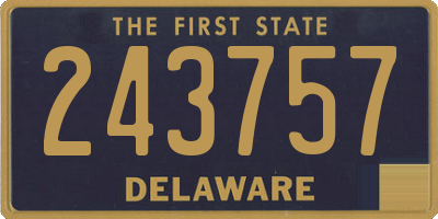 DE license plate 243757