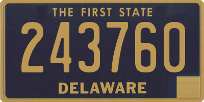 DE license plate 243760