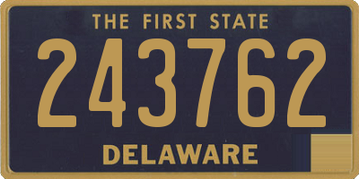 DE license plate 243762