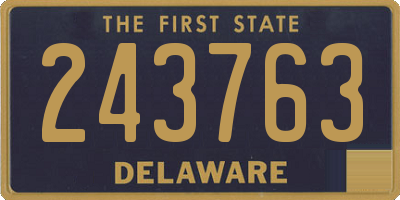 DE license plate 243763