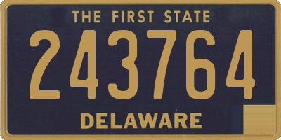 DE license plate 243764