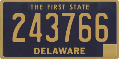 DE license plate 243766