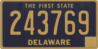 DE license plate 243769