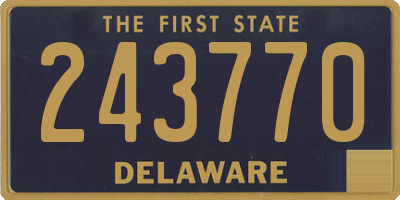 DE license plate 243770