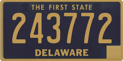 DE license plate 243772