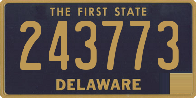 DE license plate 243773