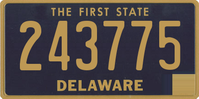 DE license plate 243775