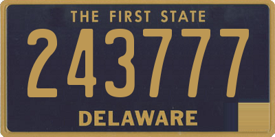 DE license plate 243777