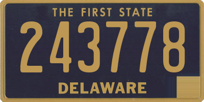 DE license plate 243778