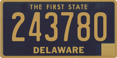 DE license plate 243780