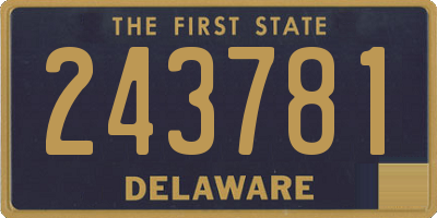 DE license plate 243781