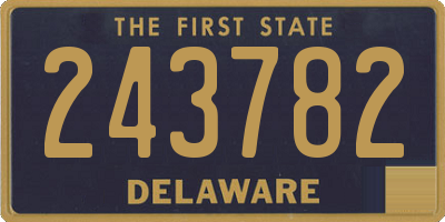 DE license plate 243782