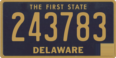 DE license plate 243783