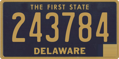 DE license plate 243784