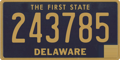 DE license plate 243785