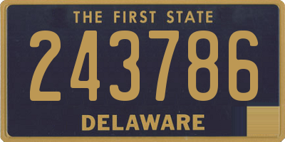 DE license plate 243786