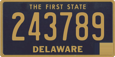 DE license plate 243789