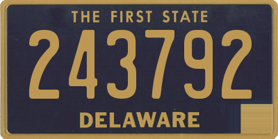 DE license plate 243792