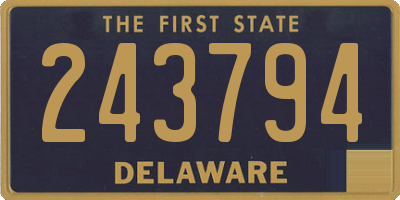 DE license plate 243794