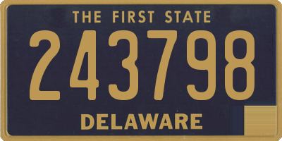 DE license plate 243798
