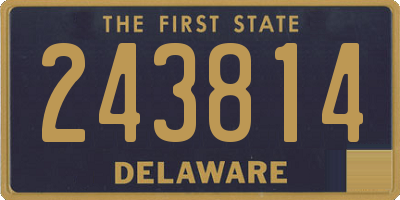 DE license plate 243814
