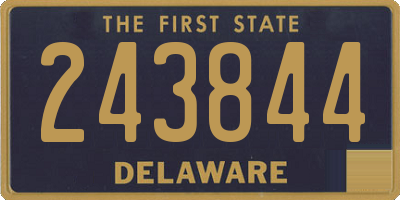 DE license plate 243844