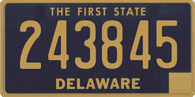 DE license plate 243845
