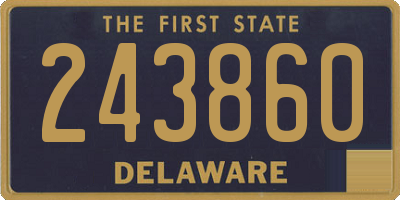 DE license plate 243860
