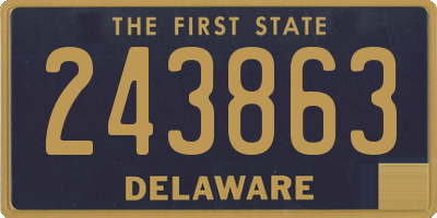 DE license plate 243863