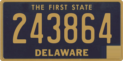 DE license plate 243864