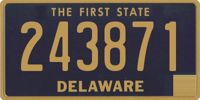 DE license plate 243871
