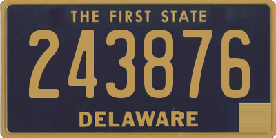 DE license plate 243876