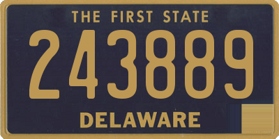DE license plate 243889