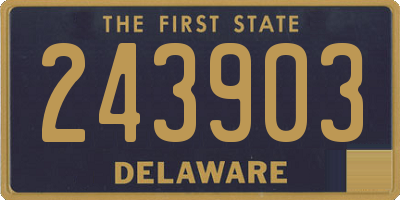 DE license plate 243903