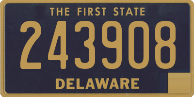 DE license plate 243908