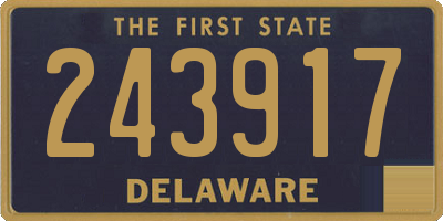 DE license plate 243917