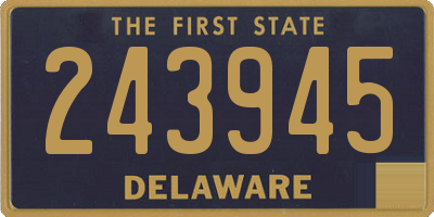 DE license plate 243945