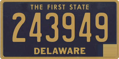 DE license plate 243949