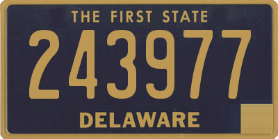 DE license plate 243977